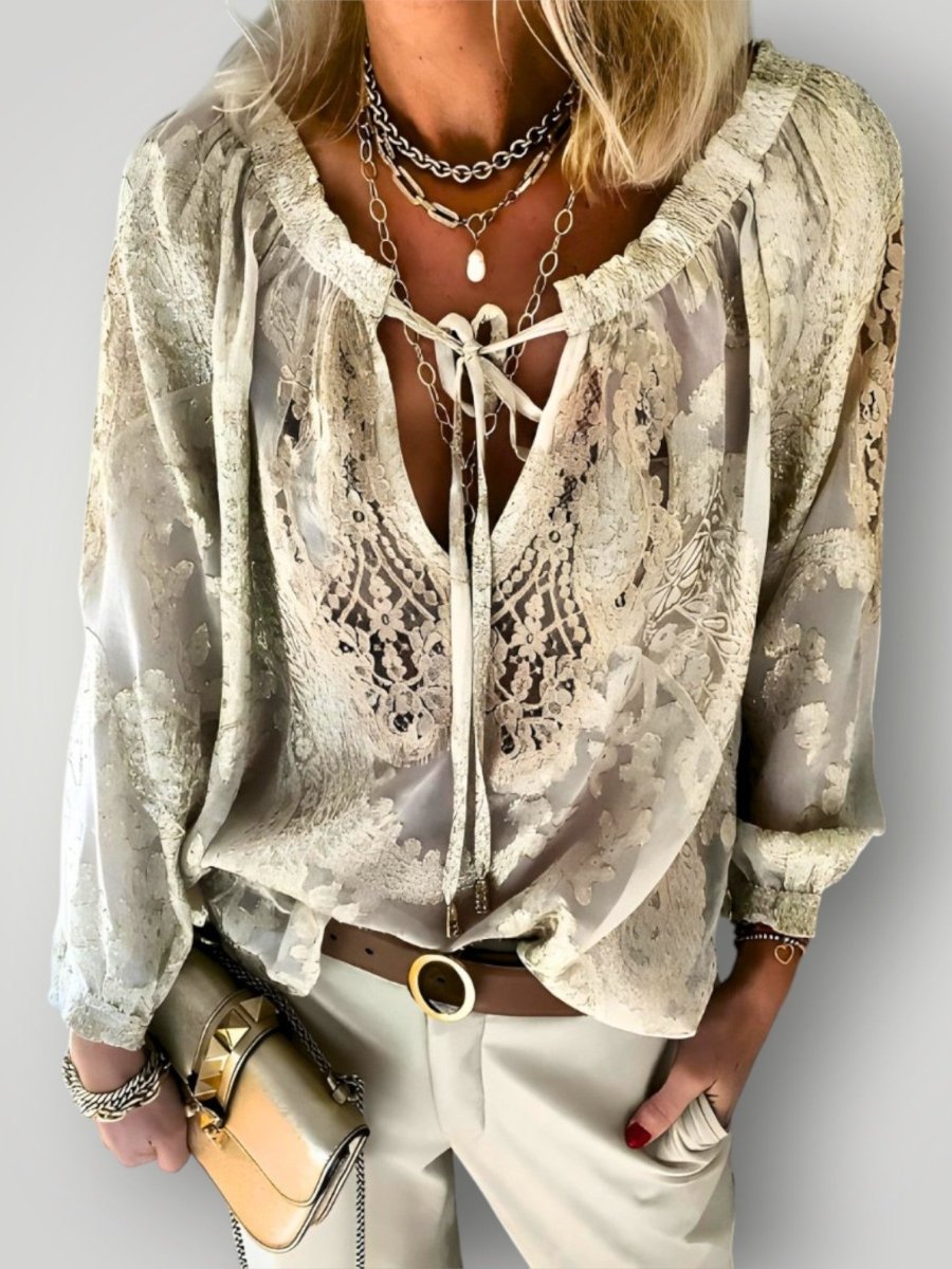 AVA | HEKLET BLUSE - Nordic Boutique & Co.