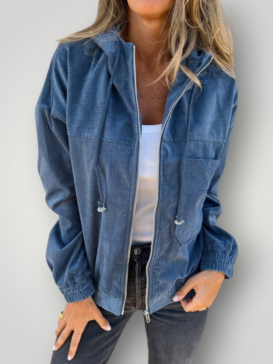 AVA | KORDJAKKE MED GLIDELÅS - Nordic Boutique & Co.