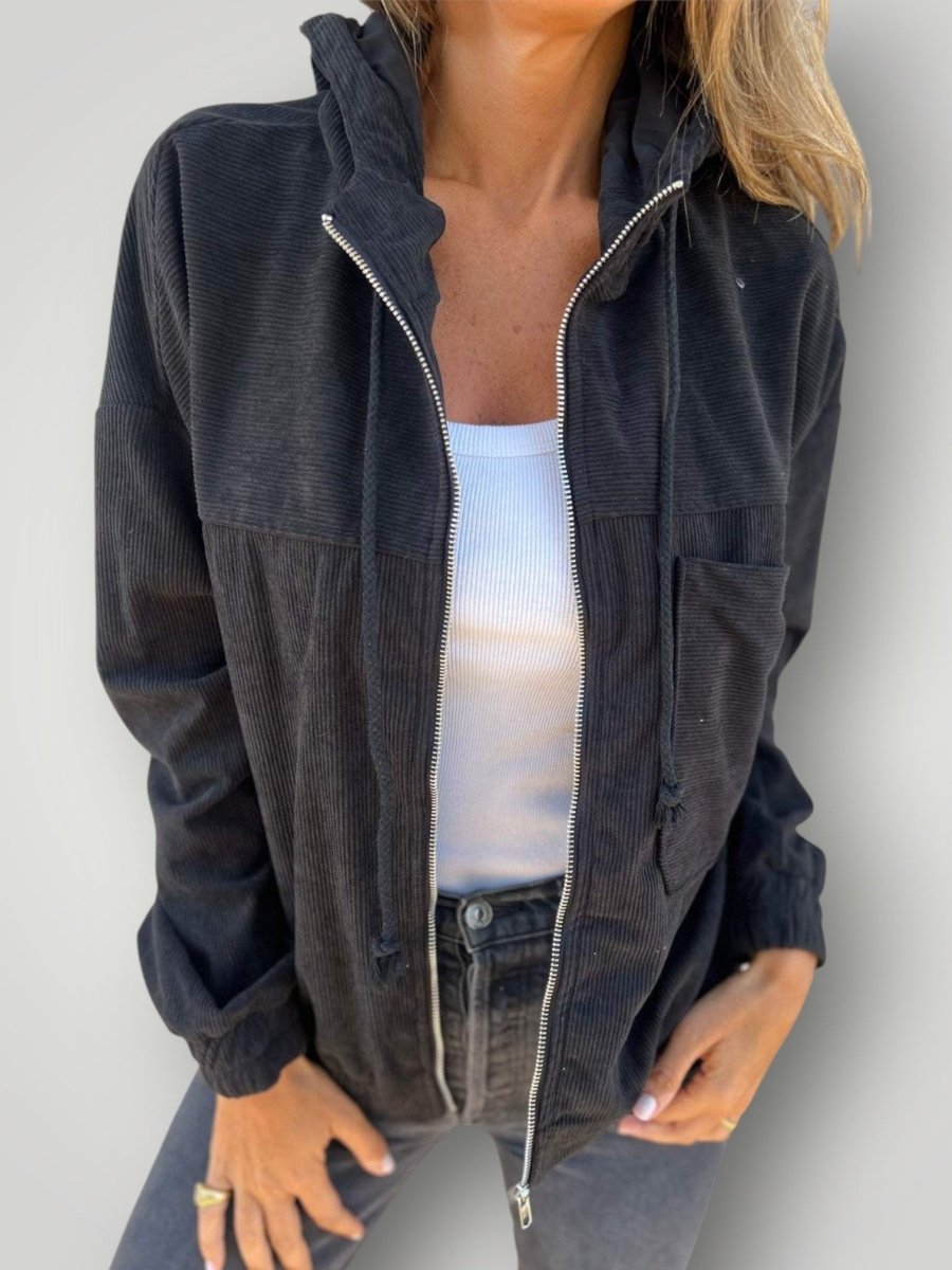 AVA | KORDJAKKE MED GLIDELÅS - Nordic Boutique & Co.