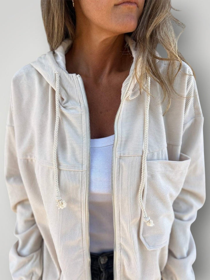 AVA | KORDJAKKE MED GLIDELÅS - Nordic Boutique & Co.
