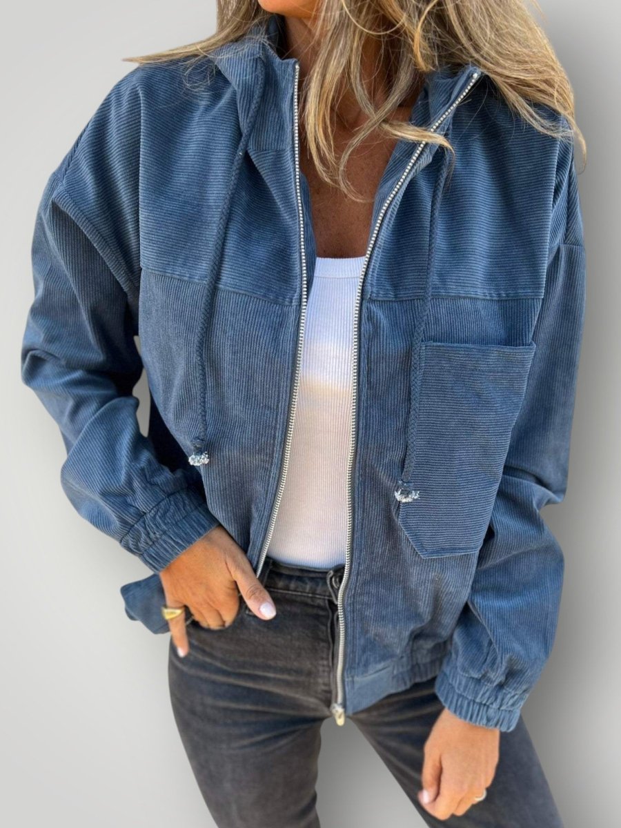 AVA | KORDJAKKE MED GLIDELÅS - Nordic Boutique & Co.