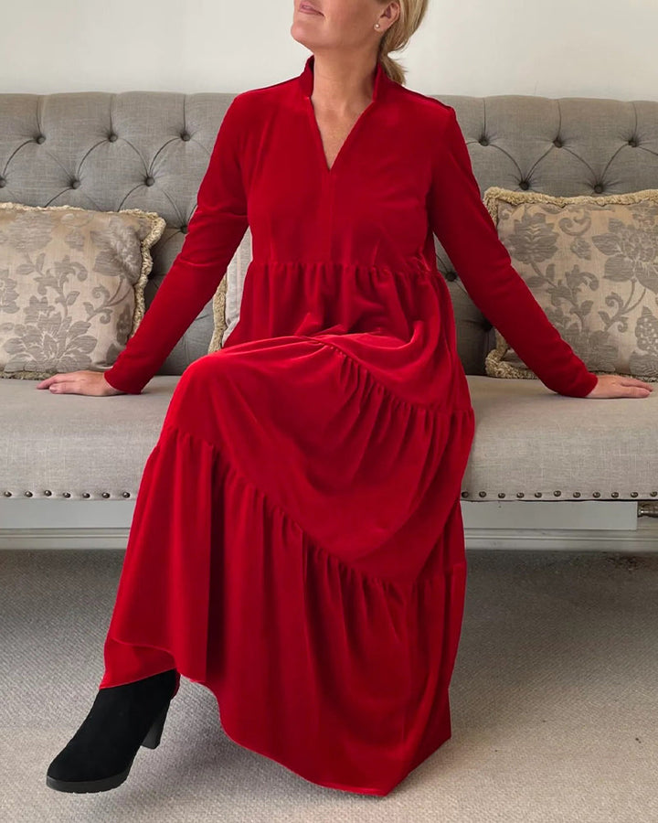 Aurelia™ | Velvet Muse Midi Jurk