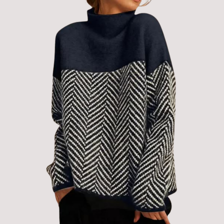 Norevana | Manuela™ - Jersey de Cuello Alto de Algodón