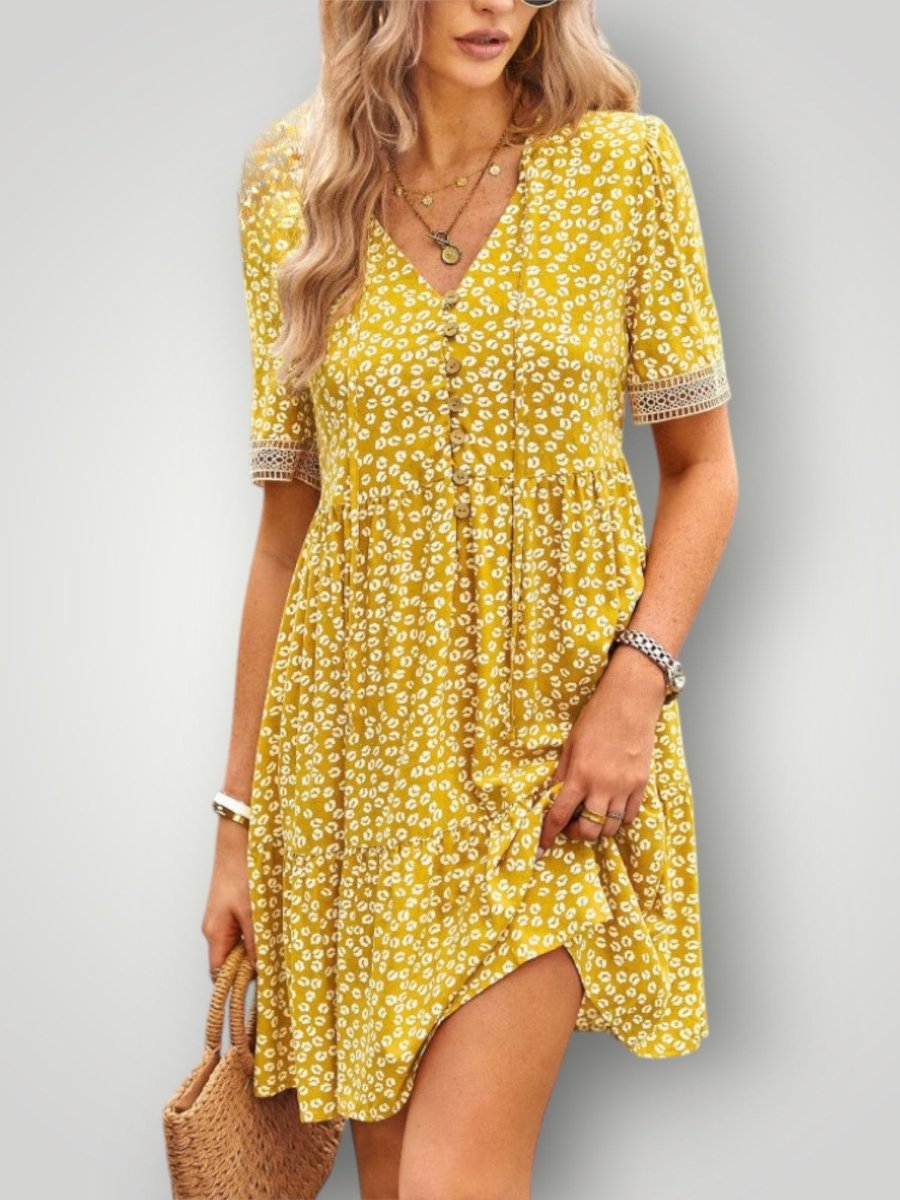 CARLA | BLOMSTRET KJOLE - Nordic Boutique & Co.