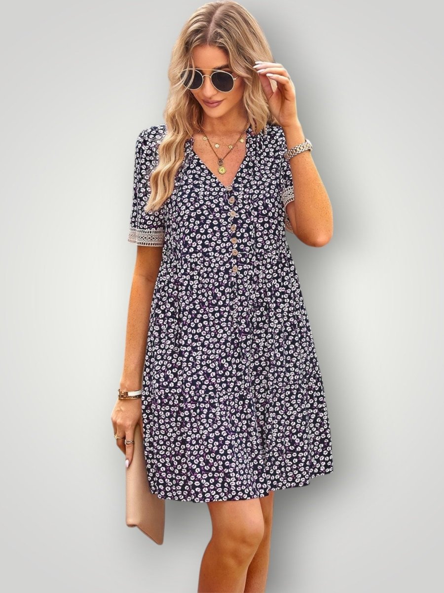 CARLA | BLOMSTRET KJOLE - Nordic Boutique & Co.