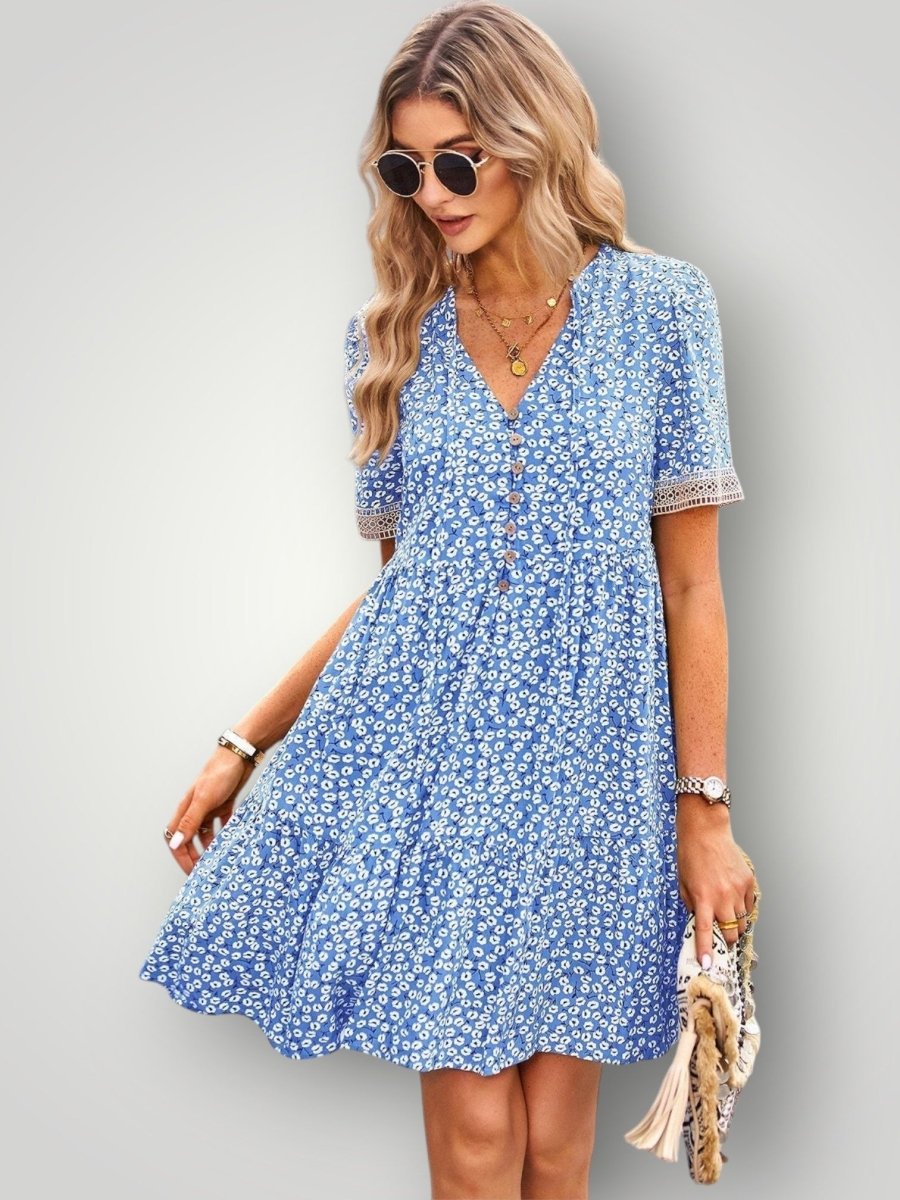 CARLA | BLOMSTRET KJOLE - Nordic Boutique & Co.