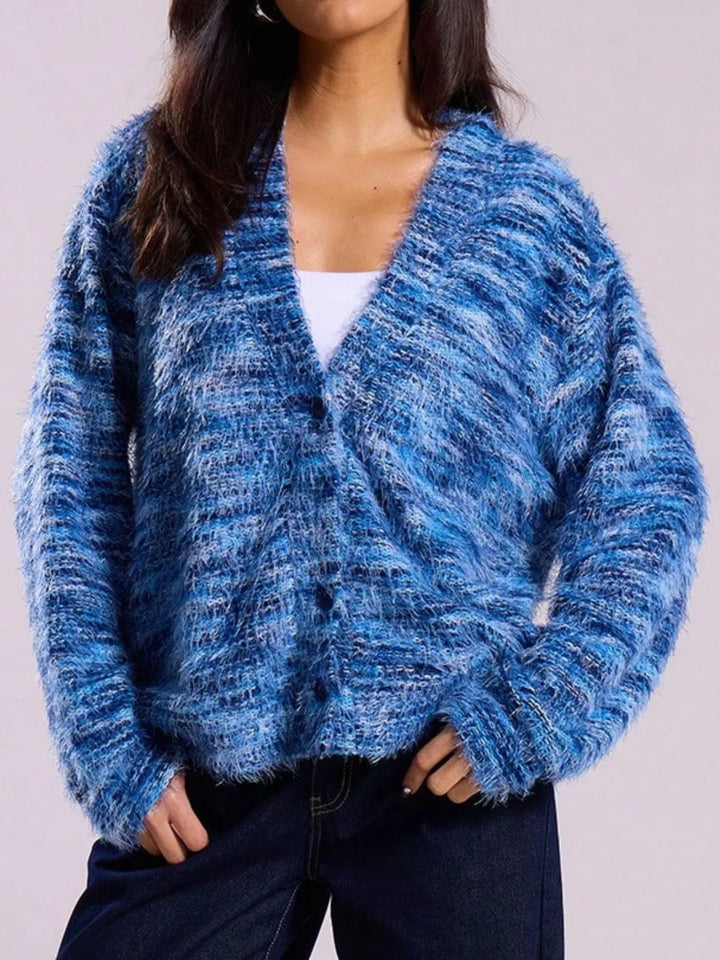 Elisa™ – Cárdigan de Punto Grueso con Botones