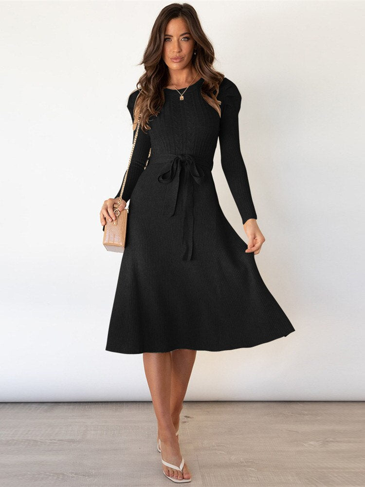 Alva™ | Elegant strikket midikjole