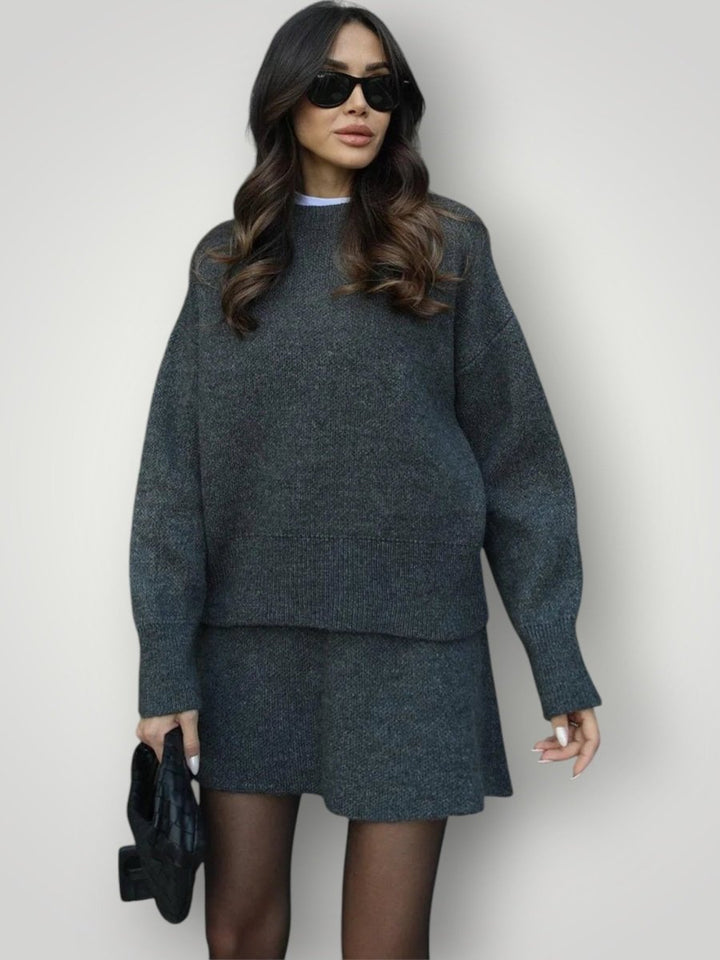 HELENA | STRIKKET SKJØRTSETT - Nordic Boutique & Co.