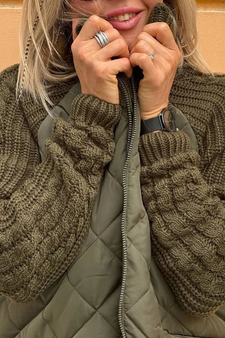 Gerda™ | Elegant strikket jakke for høst