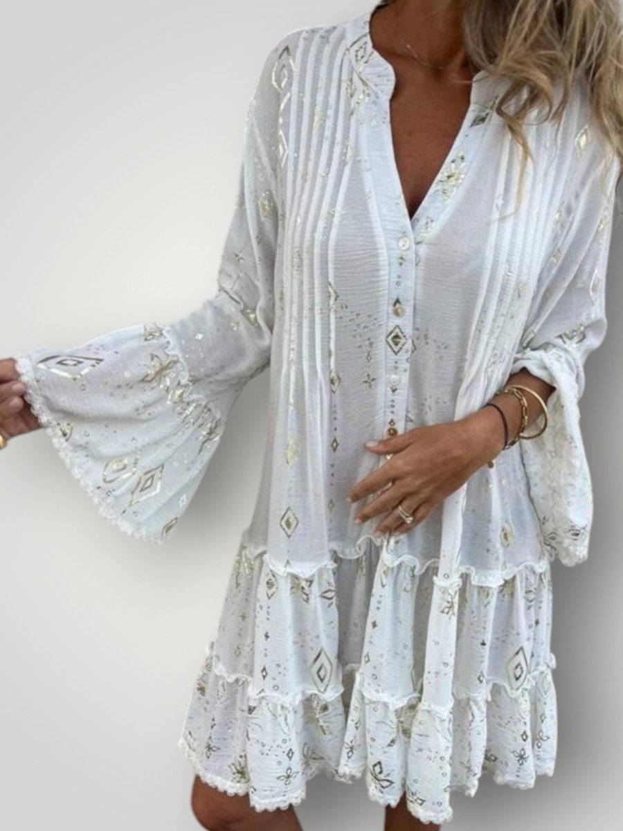 ISLA | GEOMETRISK MIDI - KJOLE - Nordic Boutique & Co.