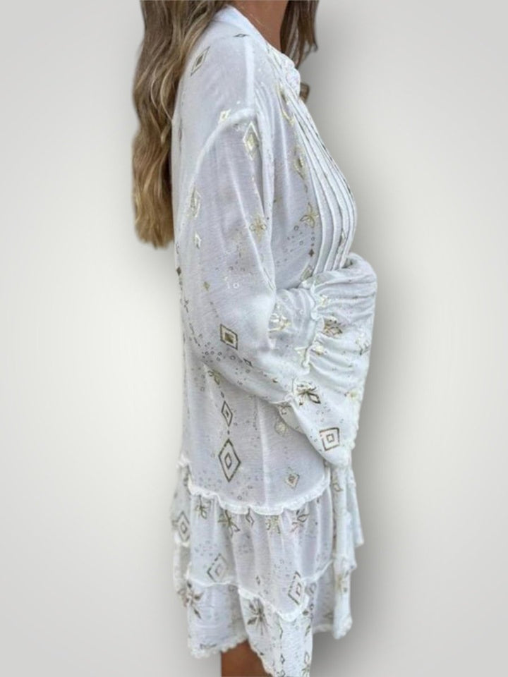 ISLA | GEOMETRISK MIDI - KJOLE - Nordic Boutique & Co.
