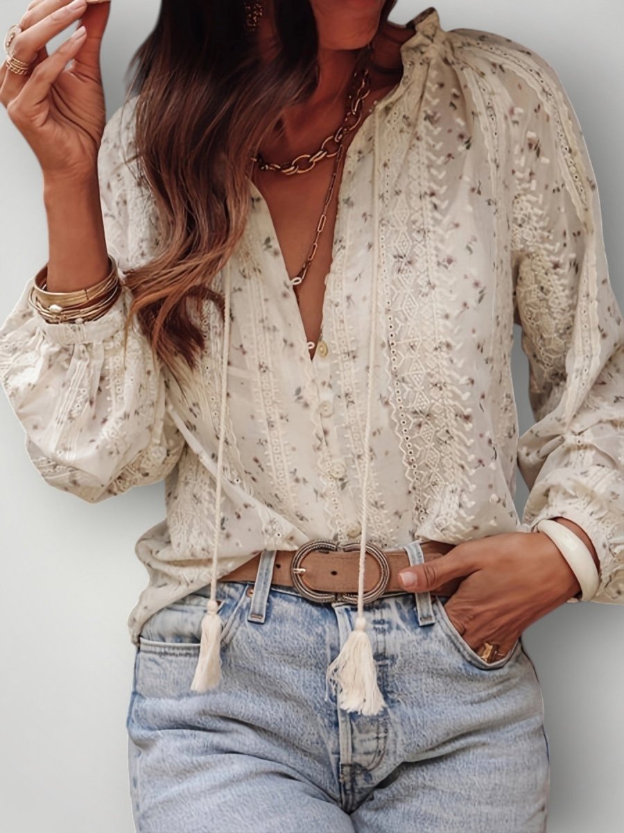 KARIN | BLOMSTERBLUSE - Nordic Boutique & Co.