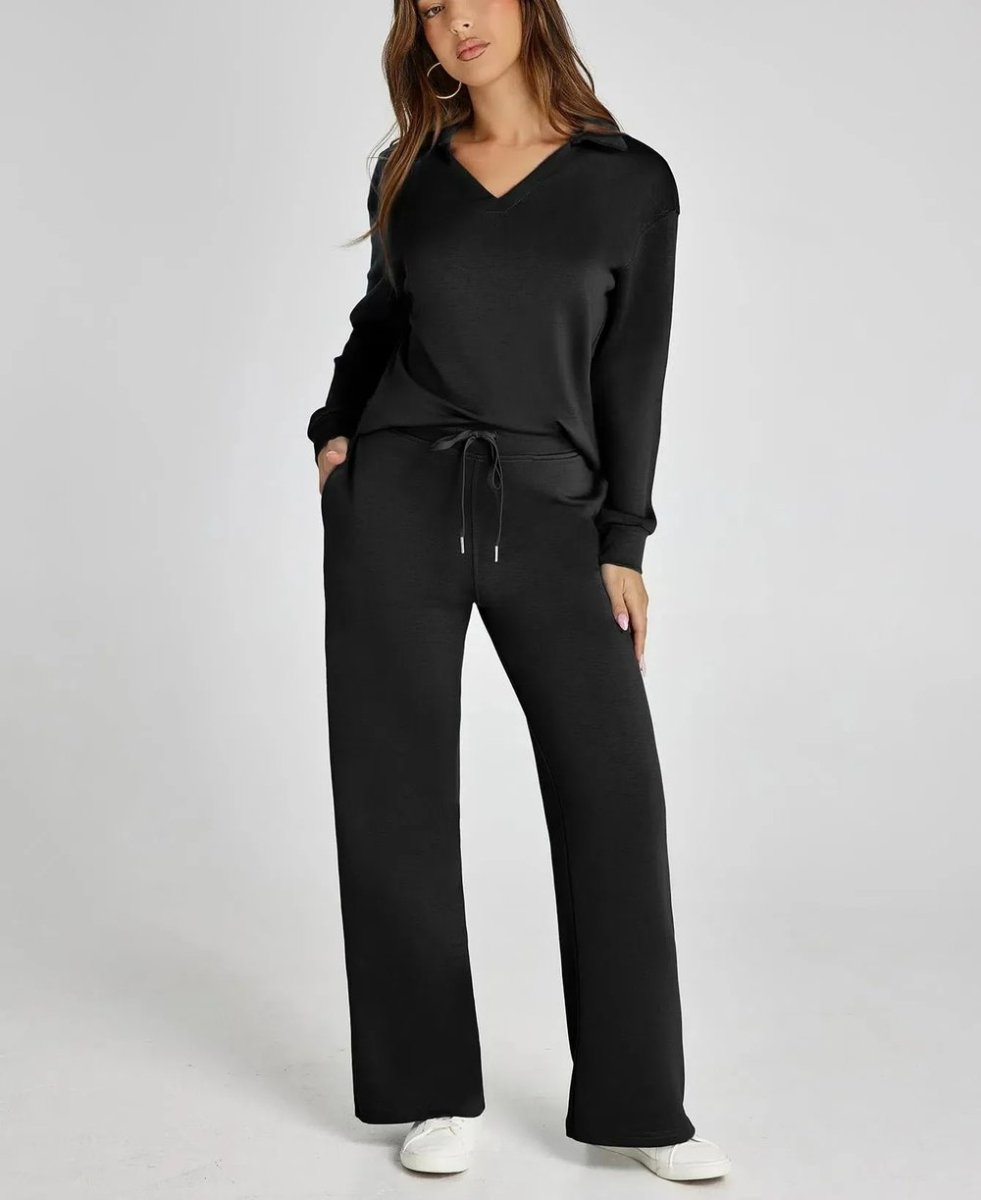 Freja™ | Casual To-delt Sett med Langermet Topp