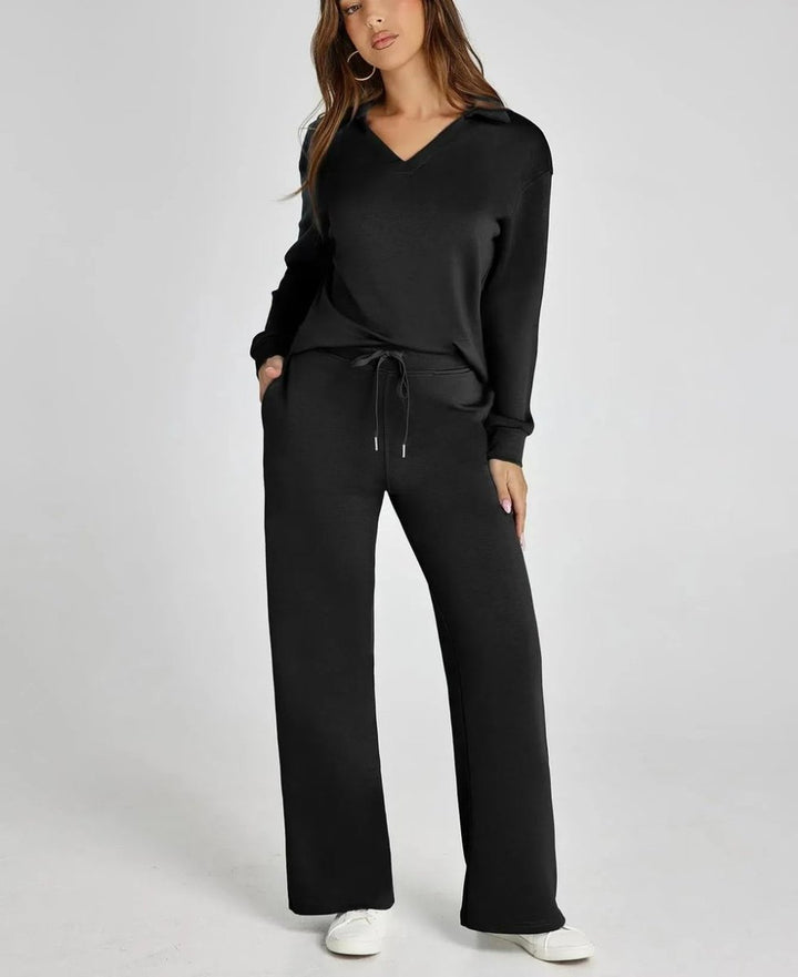 Freja™ | Casual To-delt Sett med Langermet Topp