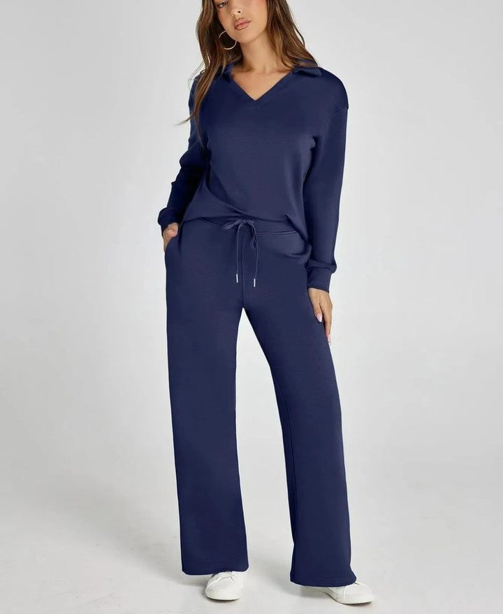 Freja™ | Casual To-delt Sett med Langermet Topp
