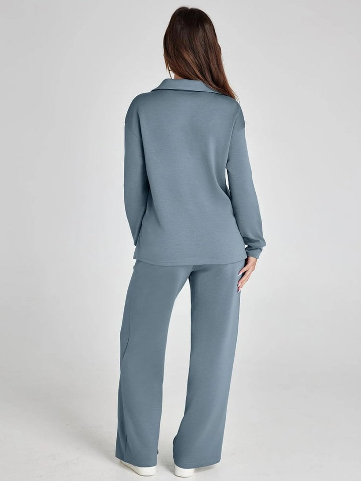 Freja™ | Casual To-delt Sett med Langermet Topp