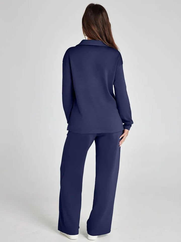 Freja™ | Casual To-delt Sett med Langermet Topp