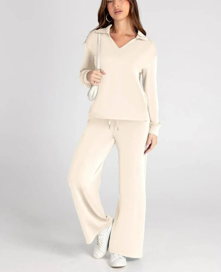 Freja™ | Casual To-delt Sett med Langermet Topp
