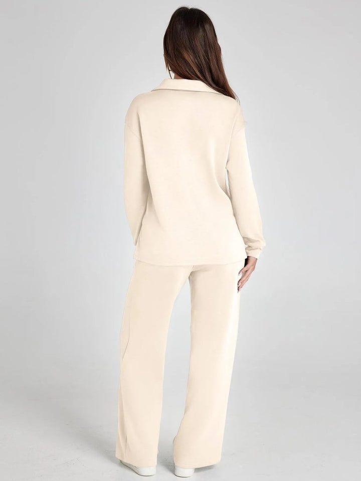 Freja™ | Casual To-delt Sett med Langermet Topp