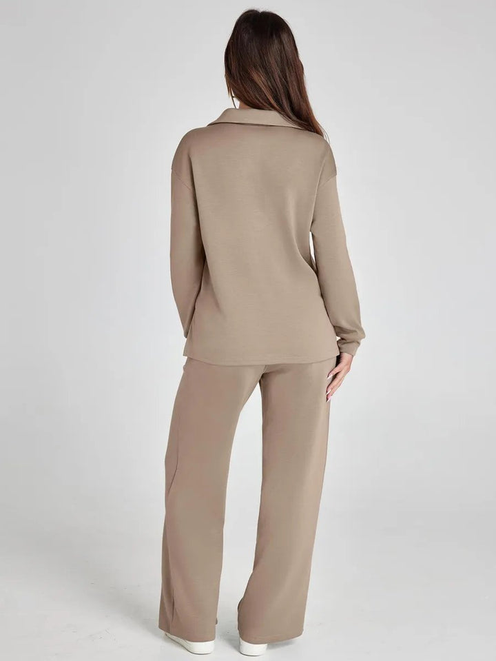 Freja™ | Casual To-delt Sett med Langermet Topp