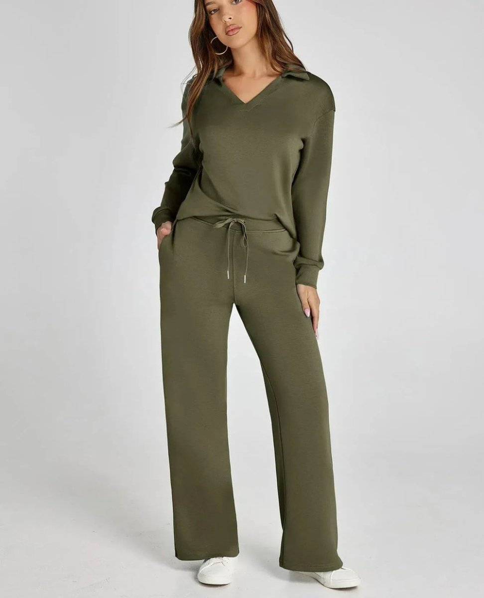 Freja™ | Casual To-delt Sett med Langermet Topp