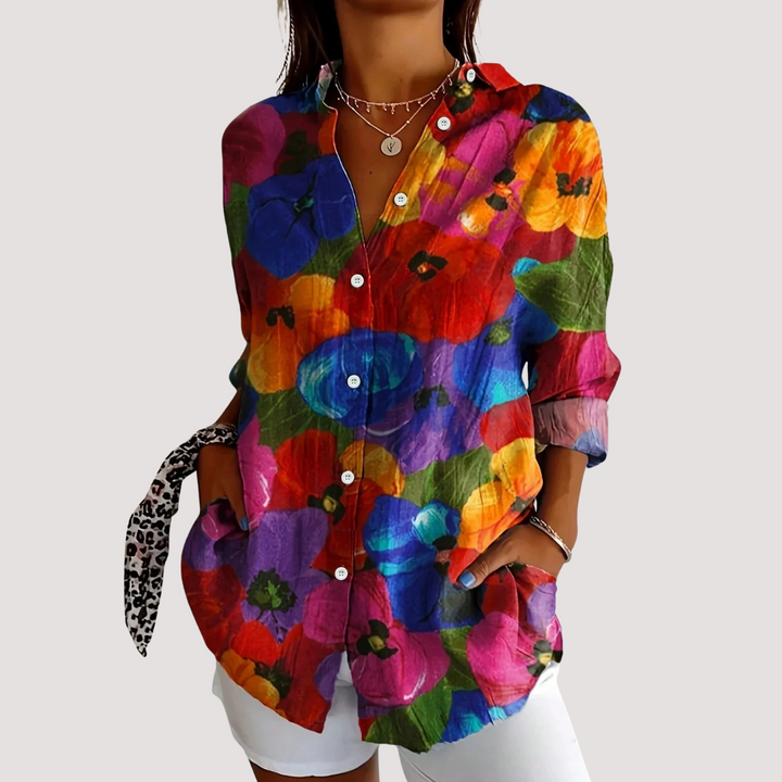 Norevana | Blusa colorida con estampado divertido