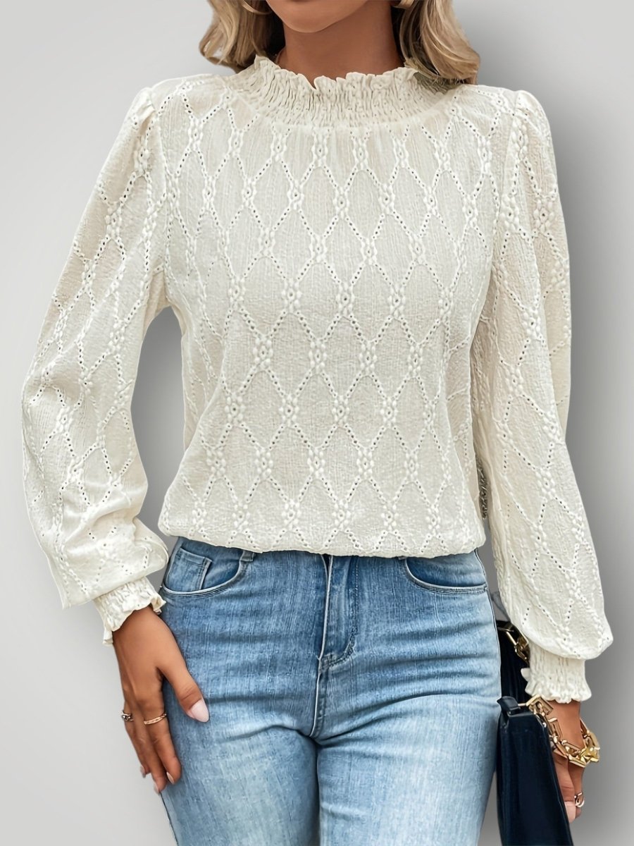 SARA | ELEGANT CHIMNEY BLUSE - Nordic Boutique & Co.
