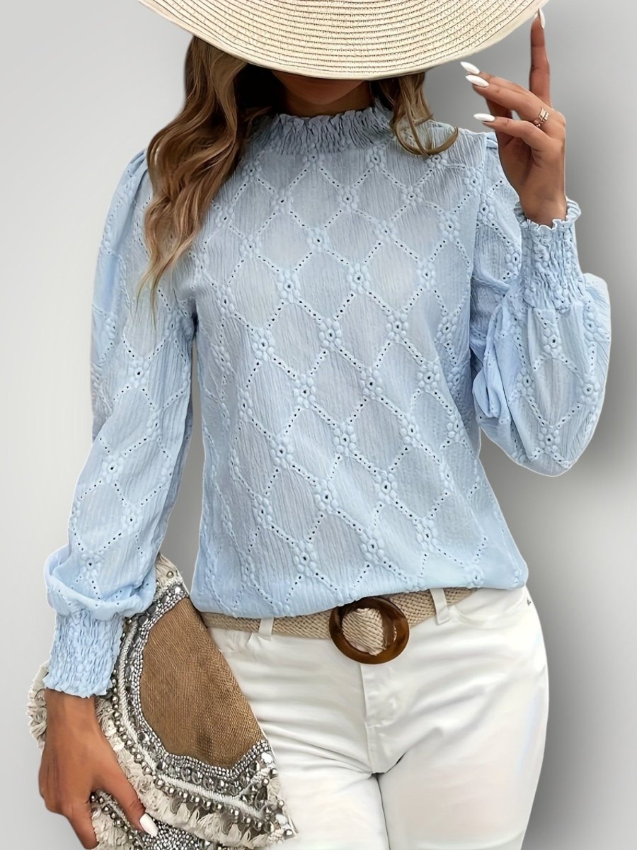 SARA | ELEGANT CHIMNEY BLUSE - Nordic Boutique & Co.