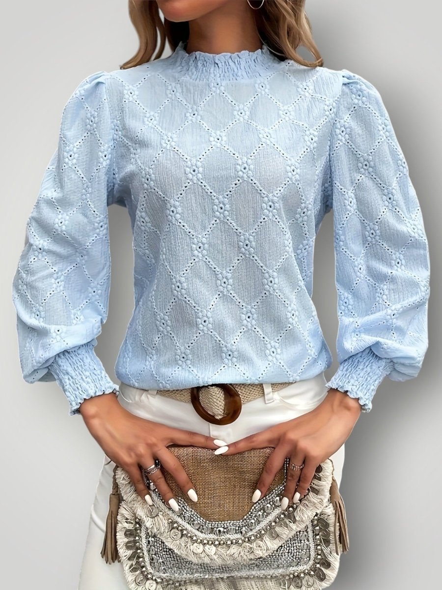 SARA | ELEGANT CHIMNEY BLUSE - Nordic Boutique & Co.