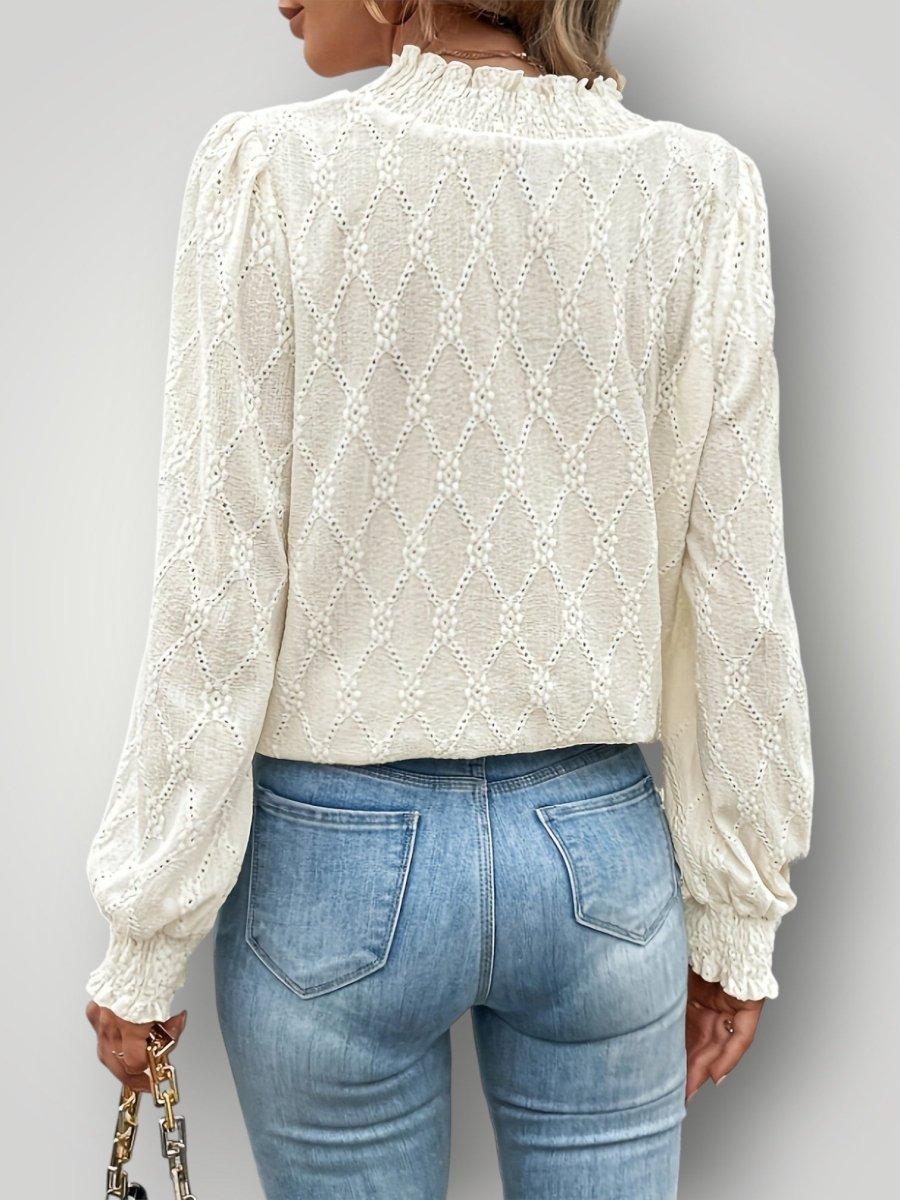 SARA | ELEGANT CHIMNEY BLUSE - Nordic Boutique & Co.