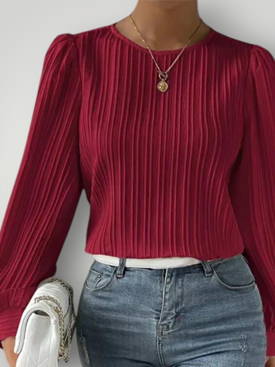 SAVANNAH | PLEATET BLUSE - Nordic Boutique & Co.