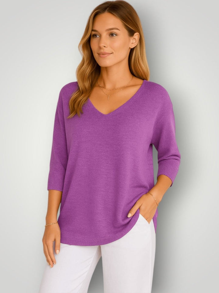 SOFIE | STRIKKET T - SKJORTE - Nordic Boutique & Co.