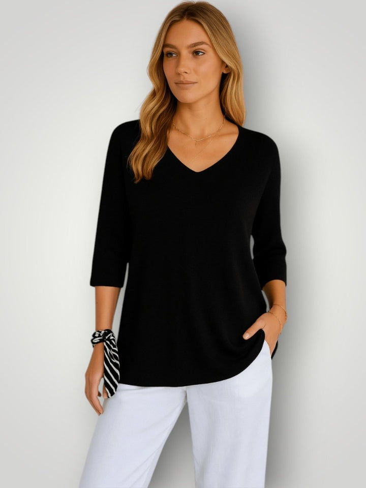 SOFIE | STRIKKET T - SKJORTE - Nordic Boutique & Co.