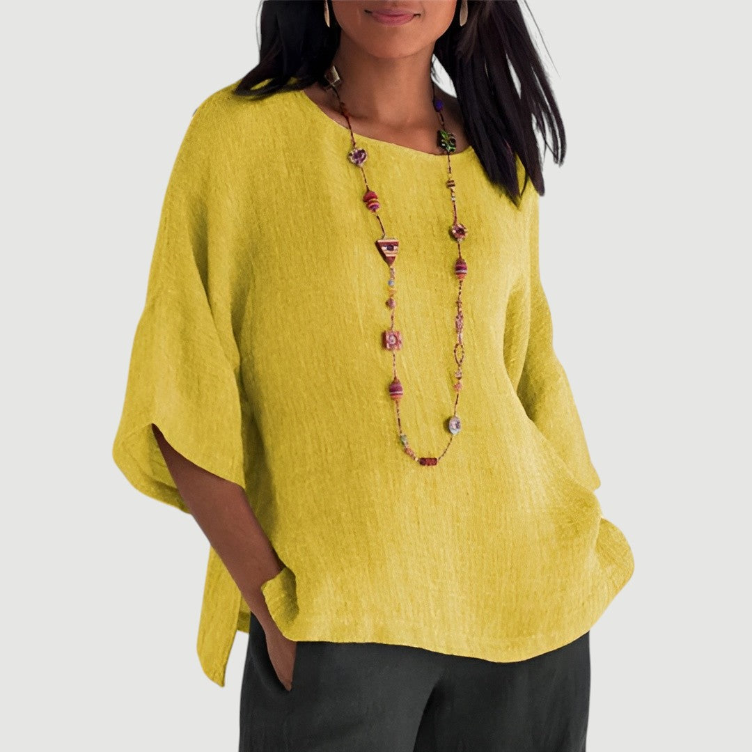 Norevana | Cristina™ - Blusa de Lino