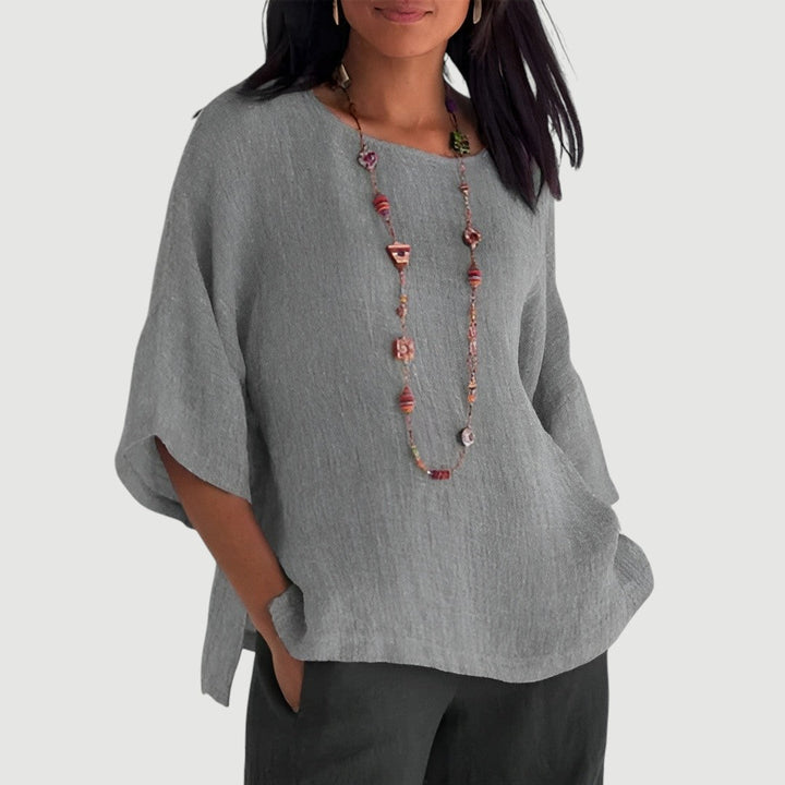 Norevana | Cristina™ - Blusa de Lino